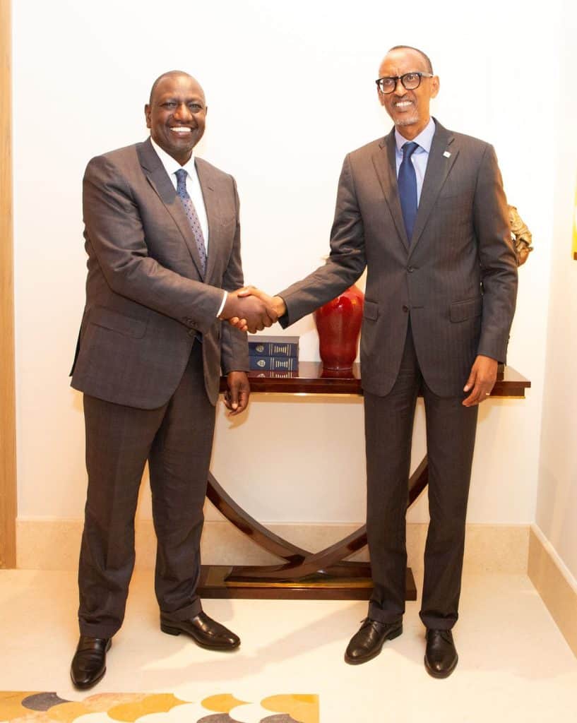 Perezida Kagame Na William Ruto Baganiriye Ku Mubano Mwiza W’u Rwanda ...